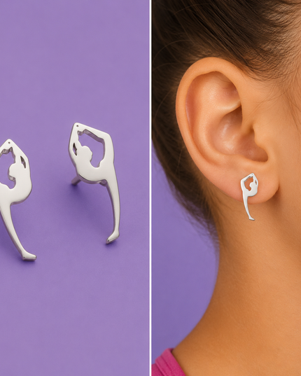 Orecchini a lobo  in Acciaio – Silver e Oro Mod 1